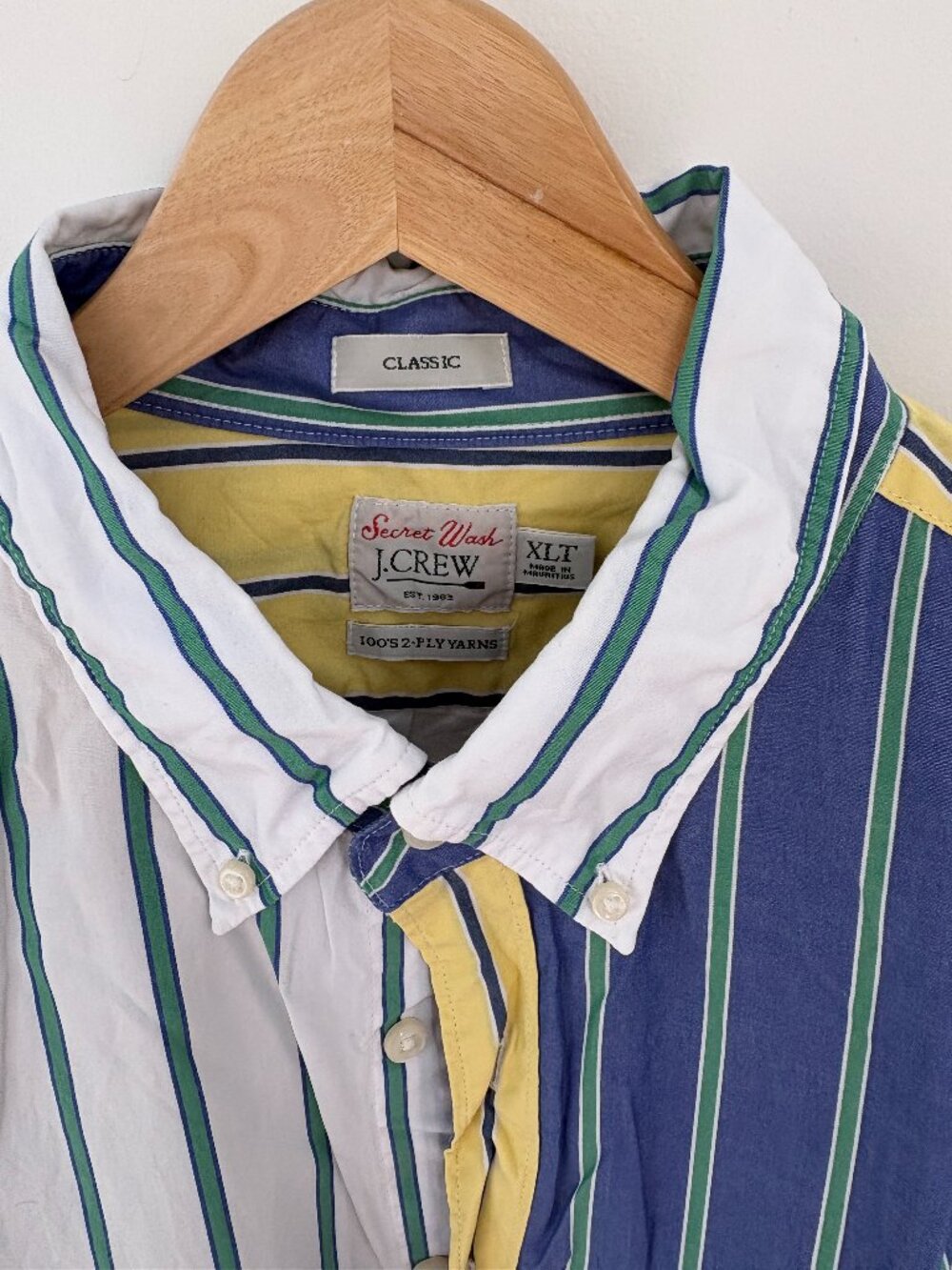 J Crew XL Tall Broadcloth Summer Fun Shirt